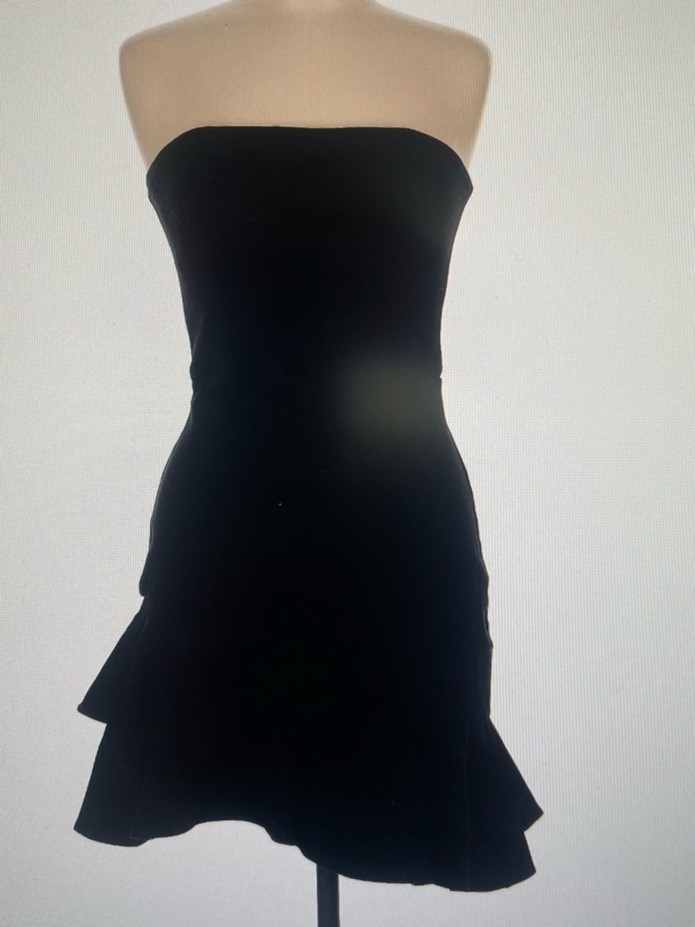 Amanda Uprichard Strapless LBD Mini Dress, Black, Size Medium (4-6), Like New - Picture 4 of 14